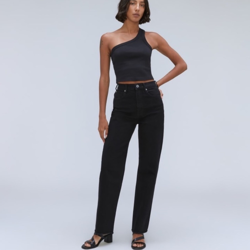 Everlane Way High Jean Organic Cotton Black